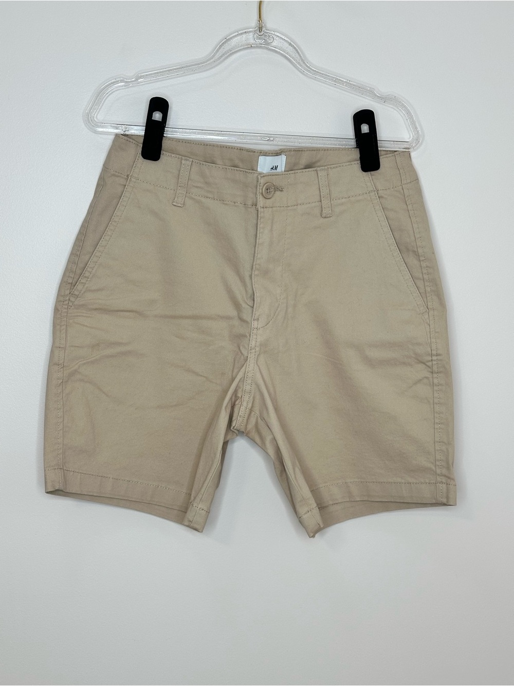 H&M Men's Tan Flat Front Chino Shorts